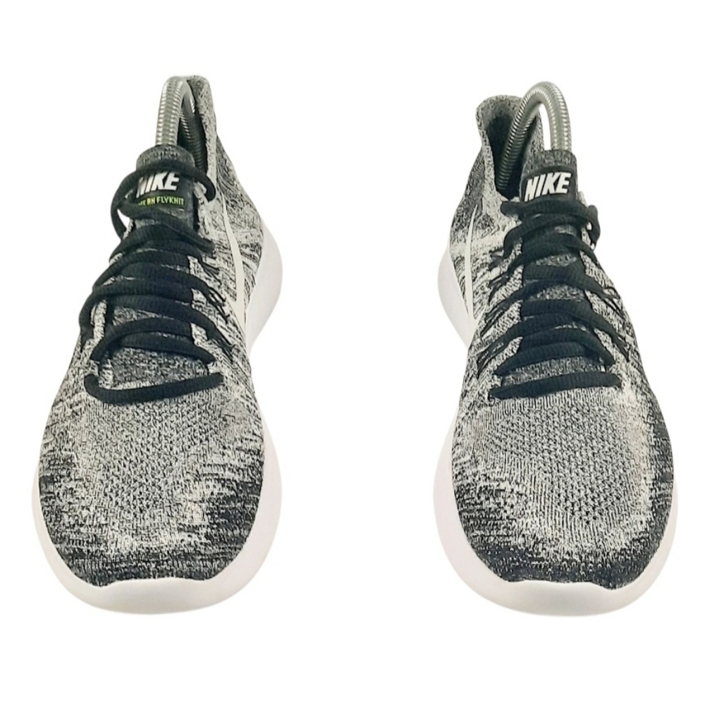 Nike Free RN Flyknit Gray Black Running Shoes Lace Up 880843-003 Size 7/ Wmn 8.5 - Picture 3 of 5